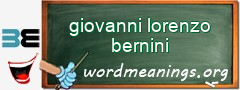 WordMeaning blackboard for giovanni lorenzo bernini